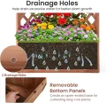 HOMASIS Blumenkasten mit Rankgitter, 140cm Hochbeet Holz, Eck Pflanzkasten mit Spalier & Drainageloch, Gartenspalier für Kletterpflanzen, Pflanzkübel mit Rankhilfe für Balkon Garten Terrasse (Braun) - Thumbnail 8