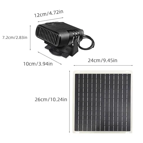 Denash Tragbare Solarpanel-Heizung, Effiziente Solarenergieumwandlung mit Wiederaufladbarem Akku, Zum Auftauen von Autos, Zum Heizen von Haustierhäusern, Lieferung ohne Batterien – Bild 5