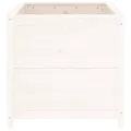 WGYHOME Pflanzkübel Weiß 82,5x82,5x78 cm Massivholz Kiefer Hochbeet für Gemüse extra groß Gemüsebeet Pflanzkübel Frühbeet Gartenbeet Pflanzkübel Blumenkasten für Garten Balkon und Terrasse - Thumbnail 2