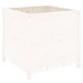 WGYHOME Pflanzkübel Weiß 82,5x82,5x78 cm Massivholz Kiefer Hochbeet für Gemüse extra groß Gemüsebeet Pflanzkübel Frühbeet Gartenbeet Pflanzkübel Blumenkasten für Garten Balkon und Terrasse - Thumbnail 4