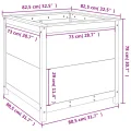 WGYHOME Pflanzkübel Weiß 82,5x82,5x78 cm Massivholz Kiefer Hochbeet für Gemüse extra groß Gemüsebeet Pflanzkübel Frühbeet Gartenbeet Pflanzkübel Blumenkasten für Garten Balkon und Terrasse - Thumbnail 7