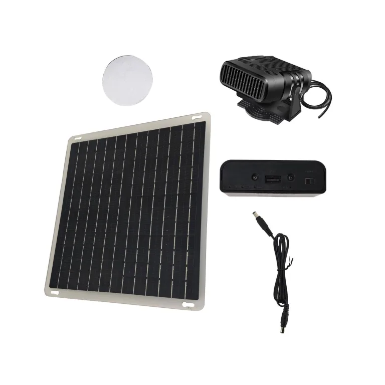 Cuifati Tragbare Solarpanel-Heizung, Effiziente Energieumwandlung mit Wiederaufladbarem Akku, für Autoheizung, Enteisung, Haustierhaus-Gewächshaus, für Automobil-Hühnerstall-Gewächshaus – Bild 1