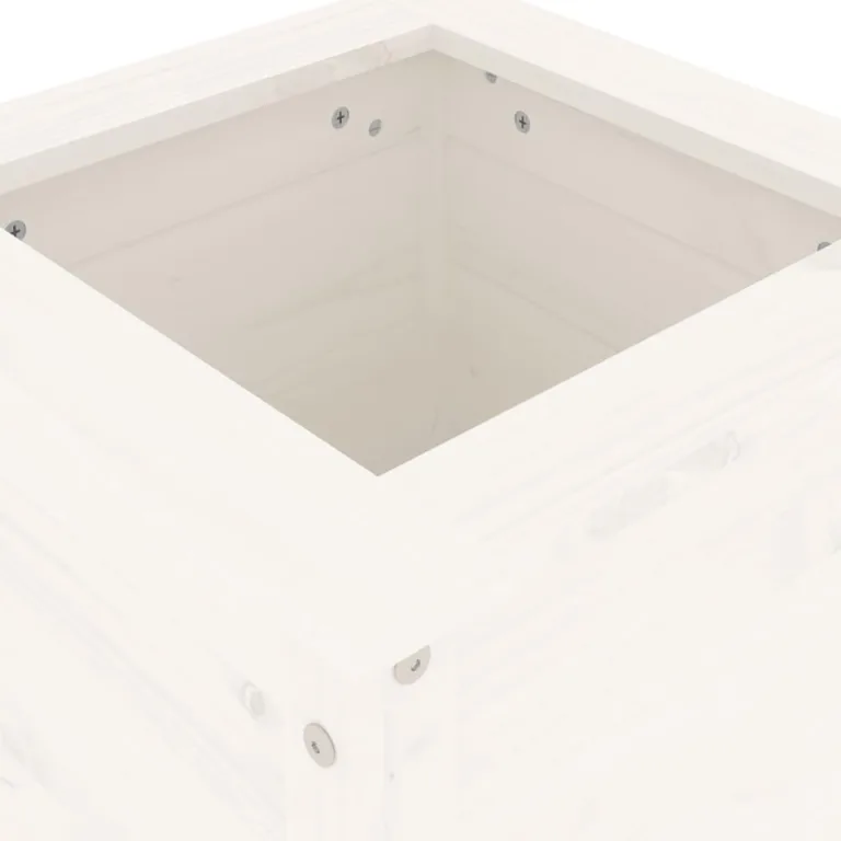 WGYHOME Pflanzkübel Weiß 40x40x78 cm Massivholz Kiefer Hochbeet für Gemüse extra groß Gemüsebeet Pflanzkübel Frühbeet Gartenbeet Pflanzkübel Blumenkasten für Garten Balkon und Terrasse – Bild 5