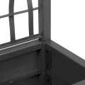 WGYHOME Gartenblumentopf Anthrazit 36 x 36 x 140 cm Polypropylen Hochbeet für Gemüse extra groß Gemüsebeet Pflanzkübel Frühbeet Gartenbeet Pflanzkübel Blumenkasten für Garten Balkon und Terrasse - Thumbnail 4