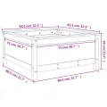 WGYHOME Pflanzkübel Weiß 82,5x82,5x39 cm Massivholz Kiefer Hochbeet für Gemüse extra groß Gemüsebeet Pflanzkübel Frühbeet Gartenbeet Pflanzkübel Blumenkasten für Garten Balkon und Terrasse - Thumbnail 7