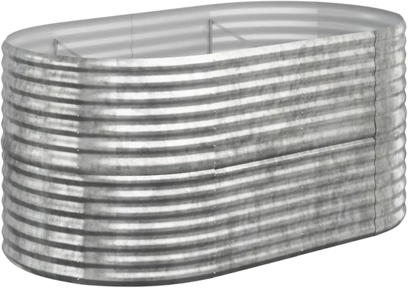 WGYHOME Hochbeet Verzinkter Stahl 152x80x68 cm Silbern Hochbeet für Gemüse extra groß Gemüsebeet Pflanzkübel Frühbeet Gartenbeet Pflanzkübel Blumenkasten für Garten Balkon und Terrasse - Bild 1