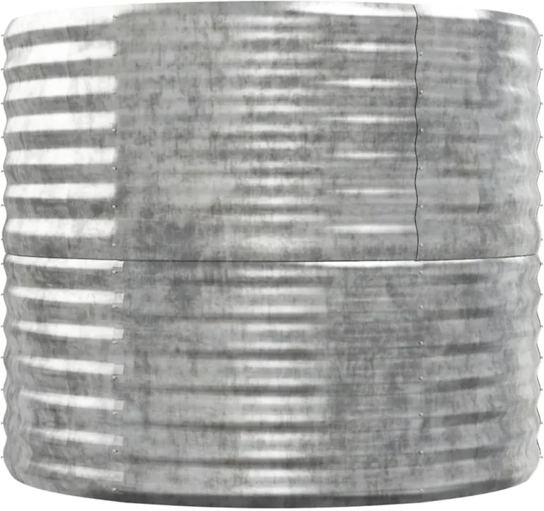 WGYHOME Hochbeet Verzinkter Stahl 152x80x68 cm Silbern Hochbeet für Gemüse extra groß Gemüsebeet Pflanzkübel Frühbeet Gartenbeet Pflanzkübel Blumenkasten für Garten Balkon und Terrasse – Bild 4