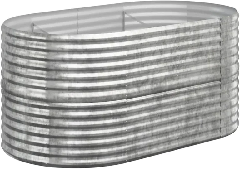 WGYHOME Hochbeet Verzinkter Stahl 152x80x68 cm Silbern Hochbeet für Gemüse extra groß Gemüsebeet Pflanzkübel Frühbeet Gartenbeet Pflanzkübel Blumenkasten für Garten Balkon und Terrasse – Bild 1