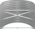 WGYHOME Hochbeet Verzinkter Stahl 152x80x68 cm Silbern Hochbeet für Gemüse extra groß Gemüsebeet Pflanzkübel Frühbeet Gartenbeet Pflanzkübel Blumenkasten für Garten Balkon und Terrasse - Thumbnail 5