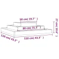 WGYHOME Pflanzkübel 110x110x27 cm Massivholz Douglasie Hochbeet für Gemüse extra groß Gemüsebeet Pflanzkübel Frühbeet Gartenbeet Pflanzkübel Blumenkasten für Garten Balkon und Terrasse - Thumbnail 7
