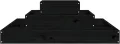 WGYHOME Pflanzkübel Schwarz 80x80x27 cm Massivholz Kiefer Hochbeet für Gemüse extra groß Gemüsebeet Pflanzkübel Frühbeet Gartenbeet Pflanzkübel Blumenkasten für Garten Balkon und Terrasse - Thumbnail 4