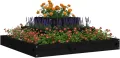 WGYHOME Pflanzkübel Schwarz 80x80x27 cm Massivholz Kiefer Hochbeet für Gemüse extra groß Gemüsebeet Pflanzkübel Frühbeet Gartenbeet Pflanzkübel Blumenkasten für Garten Balkon und Terrasse - Thumbnail 3