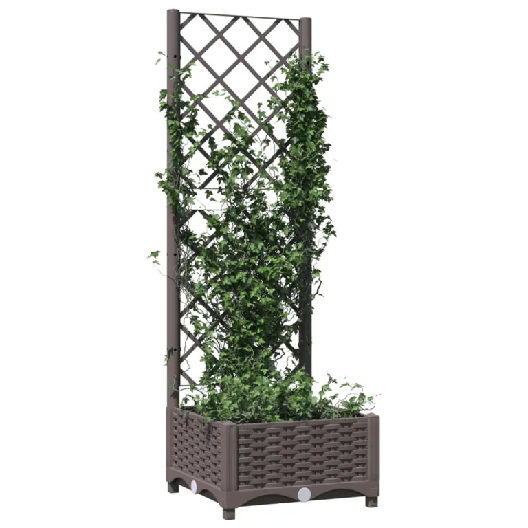 WGYHOME Pflanzkübel mit Rankgitter Braun 80x40x136 cm PP Hochbeet für Gemüse extra groß Gemüsebeet Pflanzkübel Frühbeet Gartenbeet Pflanzkübel Blumenkasten für Garten Balkon und Terrasse – Bild 9