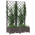 WGYHOME Pflanzkübel mit Rankgitter Braun 80x40x136 cm PP Hochbeet für Gemüse extra groß Gemüsebeet Pflanzkübel Frühbeet Gartenbeet Pflanzkübel Blumenkasten für Garten Balkon und Terrasse - Thumbnail 8