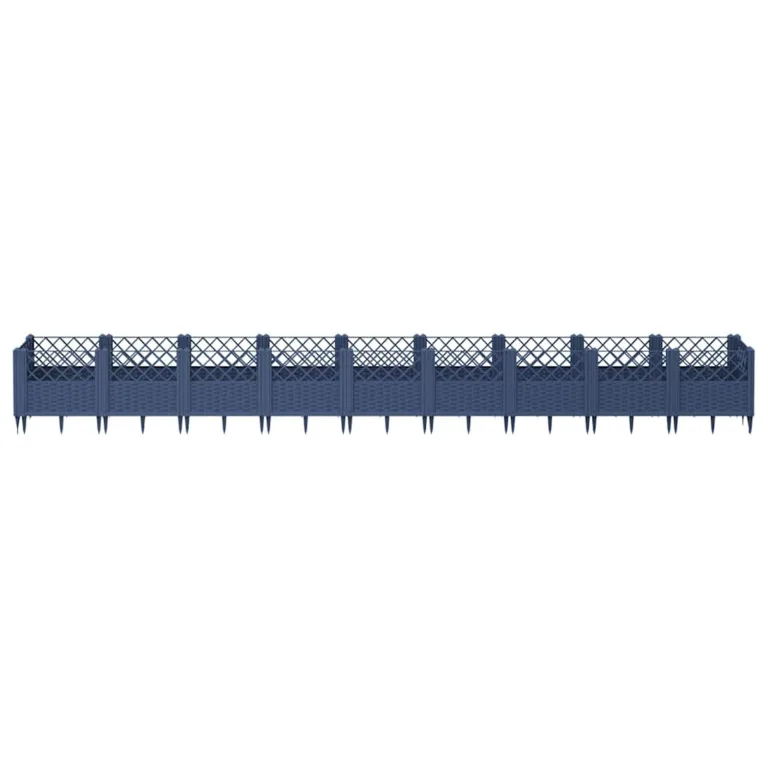 WGYHOME Pflanzkasten mit Erdspießen Blaugrau 43,5x43,5x43,5 cm PP Hochbeet für Gemüse extra groß Gemüsebeet Pflanzkübel Frühbeet Gartenbeet Pflanzkübel Blumenkasten für Garten Balkon und Terrasse – Bild 10