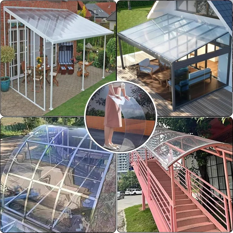 Polycarbonat-Acrylplatte, 1 mm dick, wasserdicht, Dachplatte für den Außenbereich, strapazierfähiges, schlagfestes PVC für Garten, Gewächshaus, 0,8 x 15 m – Bild 7