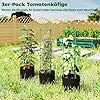 Outsunny Hochbeet mit Rankgitter 83,7 Liter Säcken 3er Set dreieckige Pflanzkasten Tomatenstütze Blumenbeet Rankkasten für Kletterpflanzen Garten, Balkon, 35 x 35 x 120 cm – Bild 2