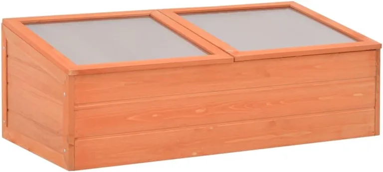 Frühbeet Holz 100x50x34 cm Gartengewächshäuser, Tomatenhaus Treibhaus für Garten, Aufzucht, Terrasse, Außende – Bild 2