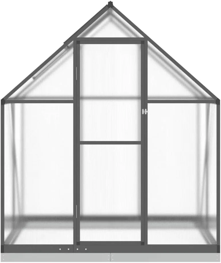Gewächshaus mit Fundamentrahmen Anthrazit 169x114x202 cm Alu Gartengewächshäuser, Tomatenhaus Treibhaus für Garten, Aufzucht, Terrasse, Außende – Bild 3