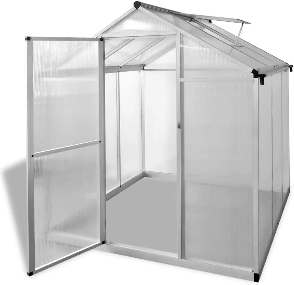 Gewächshaus Verstärkt Aluminium 3,46 m³ Gartengewächshäuser, Tomatenhaus Treibhaus für Garten, Aufzucht, Terrasse, Außende