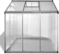Gewächshaus Verstärkt Aluminium 3,46 m³ Gartengewächshäuser, Tomatenhaus Treibhaus für Garten, Aufzucht, Terrasse, Außende - Thumbnail 4