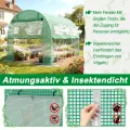 LZQ Gewächshaus Foliengewächshaus Tunnelgewächshaus Tomatenhaus 3x2x2 m, begehbares Gartengewächshaus, Folientunnel Gewächshaustunnel pflanztunnel Treibhaus mit Fenstern & Reißverschlusstüren - Thumbnail 5