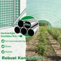 XMTECH Gewächshaus 3x2 m (6 m²) – Garten Foliengewächshaus mit 6 Fenstern, UV-beständig, verzinkter Stahlrahmen, Moskitonetz, ideal für Gemüse, Tomaten, Blumen, Tomatenhaus, grün - Thumbnail 4