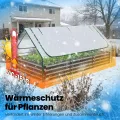 Quictent Hochbeet mit Abdeckung, Pflanzkasten-Set für den Außenbereich,Gewächshaus mit 2 große Fenster mit Reißverschluss, 240x120x30cm, Transparent - Thumbnail 2