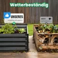 Quictent Hochbeet mit Abdeckung, Pflanzkasten-Set für den Außenbereich,Gewächshaus mit 2 große Fenster mit Reißverschluss, 240x120x30cm, Transparent - Thumbnail 7