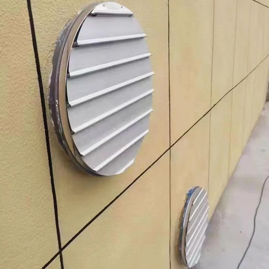81,3 cm runde Lüftungsschlitze, Aluminium-Giebel-Abluftgitter für Wand und Decke, ideal für Gewächshaus und industrielle HVAC-Systeme, langlebige Belüftungslösung
