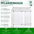 Beckmann Pflanzenhaus I 201 x 107 x 183 cm I Mini Gewächshaus aus Aluminium & 16mm Polycarbonat Stegdreifachplatten I winterfestes Tomatengewächshaus für Garten & Balkon I stabil und ohne Folie - Thumbnail 2