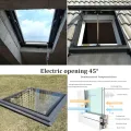 Dachfenster mit Fernbedienung, 85 x 70 cm, für Dachböden, Keller, Gewächshäuser und Sto-Hallen, optimaler Dachausstieg und Dachfenster-Löser - Thumbnail 10