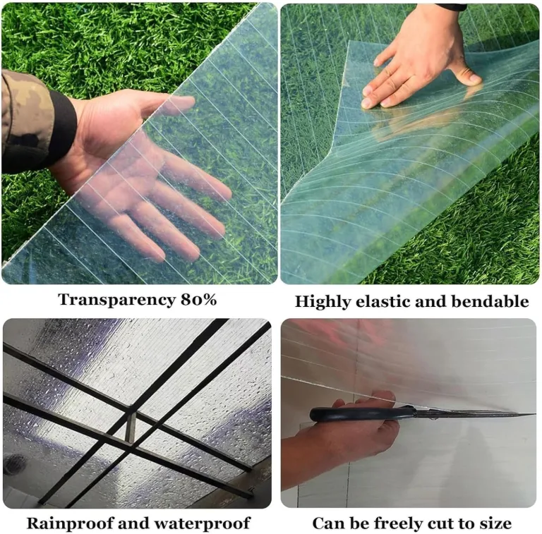 0.8mm Polycarbonatplatten Dachplatten Kunststoff Wetterfest Gewächshausplatten für Dächer, Wintergärten, Gewächshäuser, Schuppen und Markisen(0.6x20m) – Bild 5