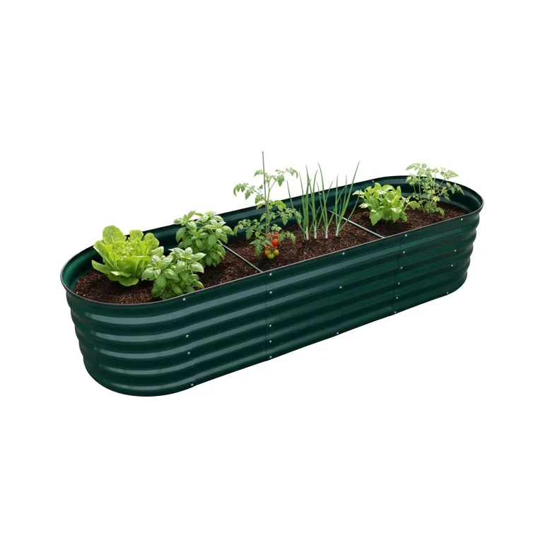 Relaxdays Hochbeet, verzinktes Metall, für Blumen, Pflanzen, Gemüse, HBT: 45x200x60 cm, Pflanzenbeet, RAL7016, anthrazit – Bild 10