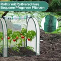 UV-beständig Winterfest Foliengewächshaus mit Aufrollbar Seitenwände ,Stahlrahmen Gewächshaus 270x90x90cm,Tomatenhaus für Gemüse Pflanzen Transparent - Thumbnail 8