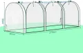 UV-beständig Winterfest Foliengewächshaus mit Aufrollbar Seitenwände ,Stahlrahmen Gewächshaus 270x90x90cm,Tomatenhaus für Gemüse Pflanzen Transparent - Thumbnail 10