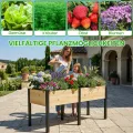 Hochbeet aus Holz - 180x60x80cm Großes Erhöhtes - Modern & Extrem Stabil Pflanzkasten & Blumenkasten - Pflanzbeet Kräuterbeet Blumenbeet für Garten Balkon Terrasse - Thumbnail 2
