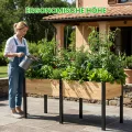 Hochbeet aus Holz - 180x60x80cm Großes Erhöhtes - Modern & Extrem Stabil Pflanzkasten & Blumenkasten - Pflanzbeet Kräuterbeet Blumenbeet für Garten Balkon Terrasse - Thumbnail 3