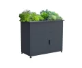 Plats Outdoor Solution® Hochbeet mit Unterschrank aus Metall, Grau, 107x57x85cm, mit Drainagesystem und Schneckenkante, anthrazit, pulverbeschichtet - Thumbnail 10