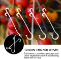 Toddmomy 850 Stück Tomaten Fruchthaken Pflanzenstützhaken aus Bruchfestem Kunststoff Weiß 13cm für Gewächshaus Garten Gemüsepflanzenaufhängung - Thumbnail 8