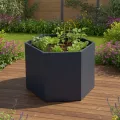 Hochbeet Hexagon Pflanzbeet | Kräuter- und Gemüsebeet Metall verzinkt | 500 Liter Volumen 99,5 x 99,5 x 77 cm (B x T x H) Anthrazit sechseckig - Thumbnail 8