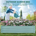 Hochbeet Metall, 180x90x30cm Verzinkt Hochbeete für Garten mit Stützstange, Hochbeet zum Anbau von Pflanzen Gemüse Blumen und Kräutern (Rechteckig + Mintgrün) - Thumbnail 9