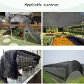 Sonnenschutz für den Außenbereich, 2,9 x 3,5 m, mit Ösen, 90 % schwarzer Sonnenschutz für Pergola, Gewächshaus, Pflanzen und Hühnerstall - Thumbnail 7