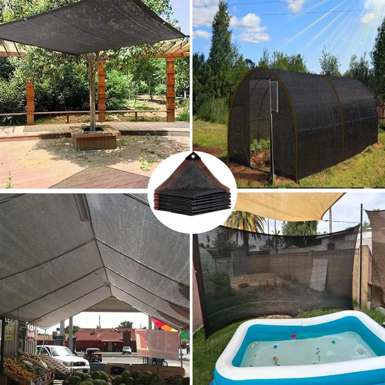 3,5 x 3,5 m Gewächshaus-Schattenstoff – Sonnenschutz für den Außenbereich, Stoff, schwarze Netzplane für Pflanzen, UV-Schutz, Gartenschattenabdeckung, witterungsbeständiges Material – Bild 8