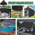 3,6 x 3,5 m schwarzes Sonnenschutztuch – 90 % UV-Blocknetz für Pflanzen, Gewächshaus, Terrasse und Tomatenschutz, Netzplane für kühle Bereiche und Garten - Thumbnail 6