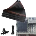 3,6 x 3,5 m schwarzes Sonnenschutztuch – 90 % UV-Blocknetz für Pflanzen, Gewächshaus, Terrasse und Tomatenschutz, Netzplane für kühle Bereiche und Garten - Thumbnail 9
