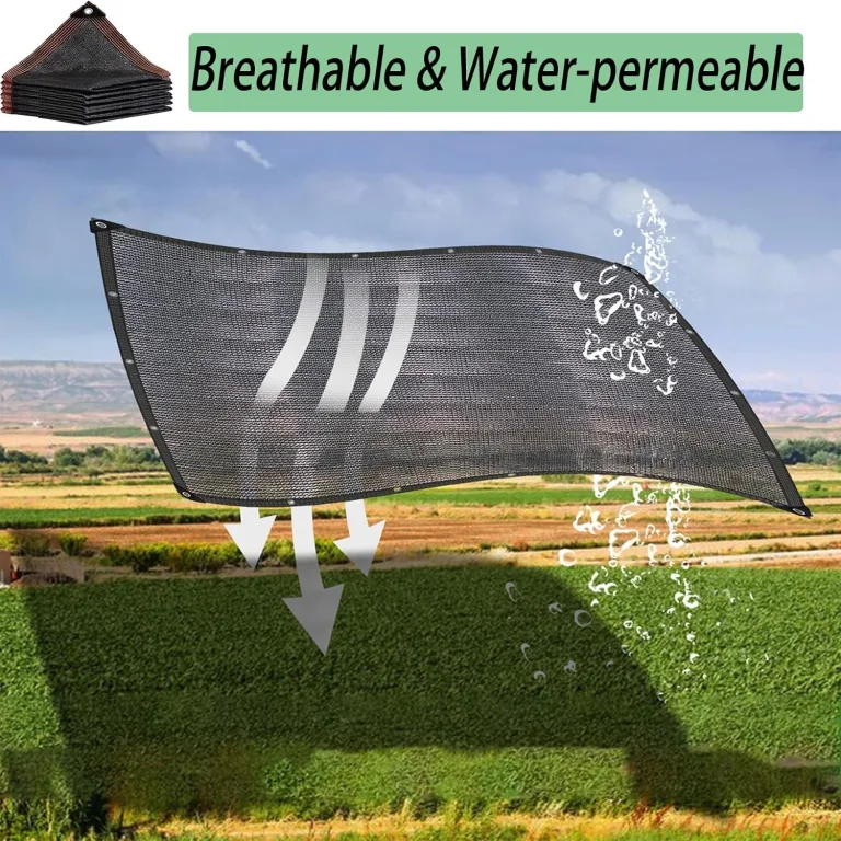 2,8 x 7,6 m schwarzes Sonnenschutztuch – 90 % UV-Block-Mesh-Plane für Gewächshaus, Terrasse und Pflanzen, ideal für Tomatenwachstum und Kühlbereich im Freien – Bild 8