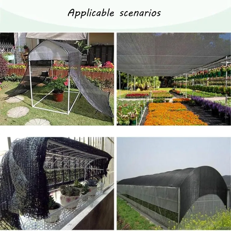 Gartennetz für Gemüse, Gewächshaus, Hühnerstall und Überdachung im Freien, UV-beständig, wasserdicht, für Tomaten und mehr, 4,9 x 7,6 m, Schwarz – Bild 7