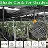 Schwarzes Schattentuch für Gartenarbeit – 4,6 x 4,5 m Sonnenblock-Netzplane mit Ösen für Gewächshaus, Terrasse, Hühnerstall und Pflanzenschutz, Outdoor-Schattennetz für Tomaten – Bild 2
