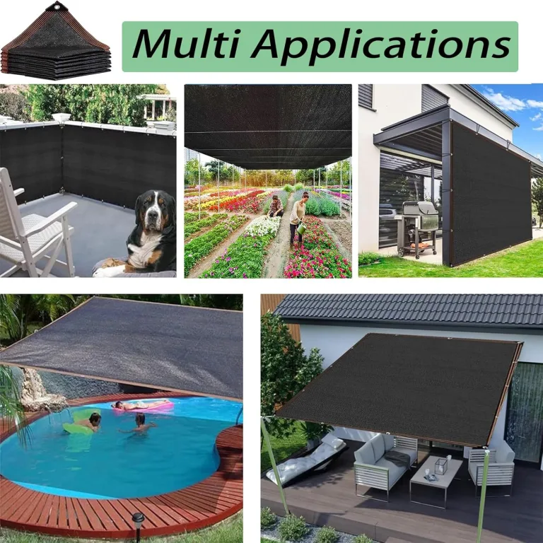 2,9 x 6,9 m schwarzes Sonnenschutztuch – 90 % UV-Blocker-Netzplane für Gewächshaus, Terrasse, Pflanzen und Tomaten – Sonnenschutz für kühle Bereiche, Outdoor-Abdeckung – Bild 7